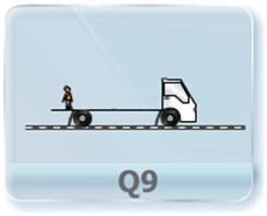A boy is playing with ball inside a moving vehicle as shown. If acceleration to him is throwing the ball straight up and catching it back. What will be the motion of the ball as seen by an observer on the ground?